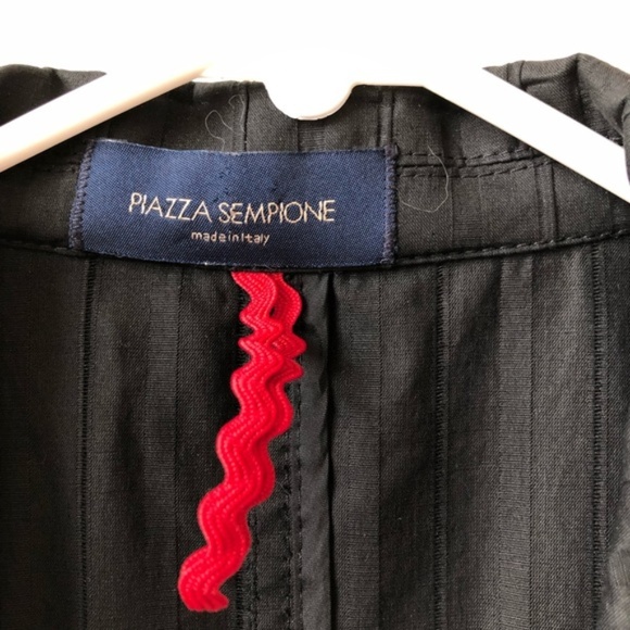 Piazza Sempione Black Blazer SZ 46 - Picture 2 of 5